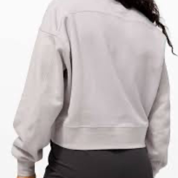 Lululemon Perfectly Oversized Crop Crew Chrome 8 RARE - Picture 1 of 11